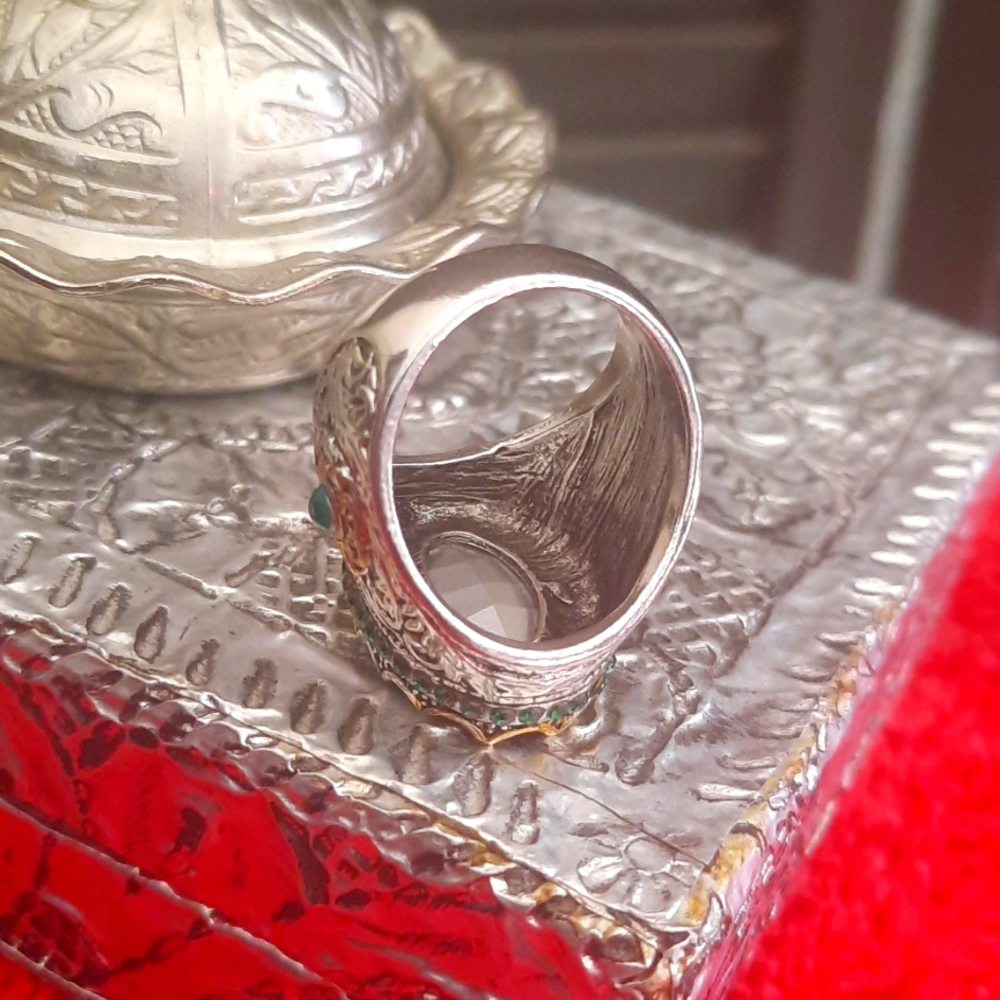 Turkish Green Stone Ring - Picture 4 of 5